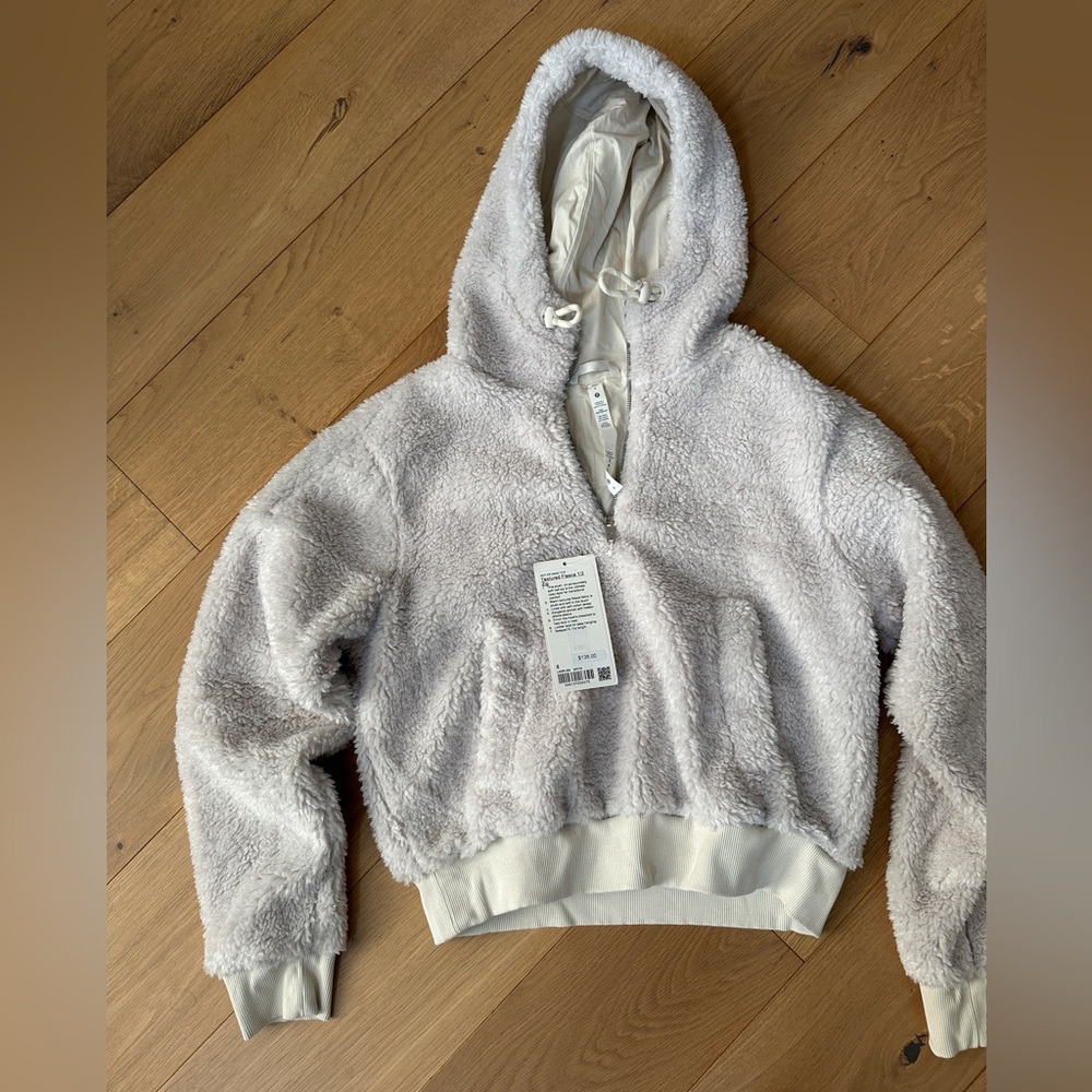 Lululemon Cream Fleece Half Zip Hoodie